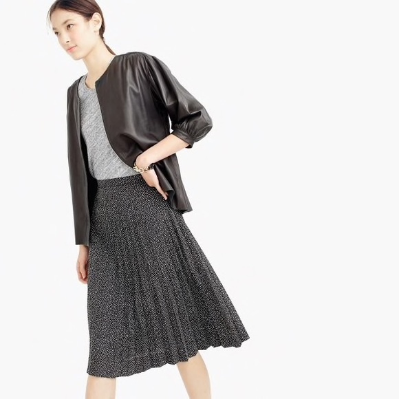 J. Crew Dresses & Skirts - JCREW Pleated Midi Skirt in Mini Dot